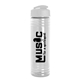 a white lid & clear bottle 24 oz slim fit water bottle with flip lid