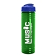 a royal blue lid & transparent green bottle 24 oz slim fit water bottle with flip lid
