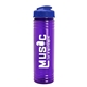 a royal blue lid & transparent violet bottle 24 oz slim fit water bottle with flip lid
