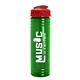 a red lid & transparent green bottle 24 oz slim fit water bottle with flip lid