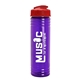 a red lid & transparent violet bottle 24 oz slim fit water bottle with flip lid