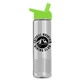 a lime green lid & clear bottle wave tritan(r) bottle with flip - straw lid - 24 oz