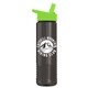 a lime green lid & smoke bottle wave tritan(r) bottle with flip - straw lid - 24 oz