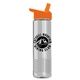 a orange lid & clear bottle wave tritan(r) bottle with flip - straw lid - 24 oz