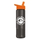 a orange lid & smoke bottle wave tritan(r) bottle with flip - straw lid - 24 oz