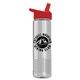 a red lid & clear bottle wave tritan(r) bottle with flip - straw lid - 24 oz