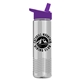 a violet lid & clear bottle wave tritan(r) bottle with flip - straw lid - 24 oz