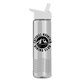 a white lid & clear bottle wave tritan(r) bottle with flip - straw lid - 24 oz