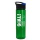 a black with blue flip tab lid & transparent-green bottle the wave - 24 oz tritan(tm) bottle with pop - up lid