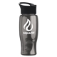a black lid & smoke bottle poly - pure - 27 oz transparent bottle with pop - up lid