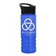 a black lid & transparent blue bottle salute - 24 oz bottle with pop - up sip lid