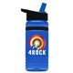 aerial view a group of groove stripe 20 oz tritan(tm) sports bottle with flip straw lid and digital imprint, image 9 of 9