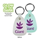 aerial view a nite glow microhalt(tm) western saddle key tag, image 1 of 2
