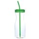 aerial view a lime 35 oz carafe style tumbler, image 1 of 3