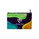 a white 6.5w x 4.5h sublimated zippered pouch