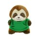 aerial view a sloth little buddies plush toy with t - shirt, image 1 of 2