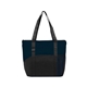 aerial view a navy/black poly pro pocket tote, image 1 of 2