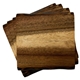 aerial view a acacia wood acacia wood coaster 4 piece set, image 1 of 3