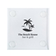aerial view a clear square glass coasters single, image 1 of 3
