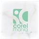 aerial view a white white marble coaster (single), image 1 of 3