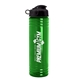 a black lid & transparent green bottle 24 oz slim fit water bottle with flip lid