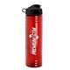 a black lid & transparent red bottle 24 oz slim fit water bottle with flip lid