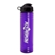 a black lid & transparent violet bottle 24 oz slim fit water bottle with flip lid