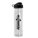 a black lid & clear bottle garyline(r) 24 oz slim fit water bottle with flip lid