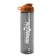 a orange lid & transparent smoke bottle 24 oz slim fit water bottle with flip lid
