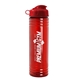 a red lid & transparent red bottle 24 oz slim fit water bottle with flip lid