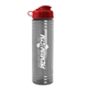 a red lid & transparent smoke bottle 24 oz slim fit water bottle with flip lid