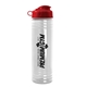 a red lid & clear bottle 24 oz slim fit water bottle with flip lid