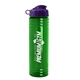 a violet lid & transparent green bottle 24 oz slim fit water bottle with flip lid