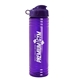 a violet lid & transparent violet bottle 24 oz slim fit water bottle with flip lid