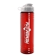 a white lid & transparent red bottle 24 oz slim fit water bottle with flip lid