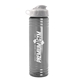 a white lid & transparent smoke bottle 24 oz slim fit water bottle with flip lid