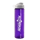 a white lid & transparent violet bottle 24 oz slim fit water bottle with flip lid