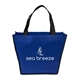 aerial view a royal blue festival non - woven tote, image 1 of 6