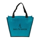 aerial view a teal festival non - woven tote, image 1 of 6