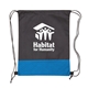 aerial view a sky blue pathway non - woven drawstring backpack, image 1 of 2