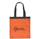 aerial view a orange tubac non - woven value tote, image 1 of 2