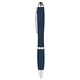 aerial view a indigo blue curvy stylus twist pen - metallic, image 1 of 2