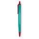 aerial view a teal barrel & red trim tri - stic(r) multi - color promotional pen, image 1 of 2