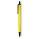 a yellow barrel & navy trim tri - stic(r) multi - color promotional pen