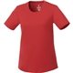 aerial view a team red (358) womens omi short sleeve performance tech tee, image 1 of 2