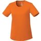 aerial view a orange (279) womens omi short sleeve performance tech tee, image 1 of 2