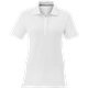 aerial view a white (125) womens crandall short sleeve pique polo, image 1 of 5