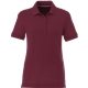 aerial view a maroon (384) womens crandall short sleeve pique polo, image 1 of 8