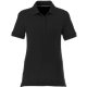aerial view a black (995) womens crandall short sleeve pique polo, image 1 of 5