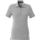 aerial view a heather grey (932) womens crandall short sleeve pique polo, image 1 of 8
